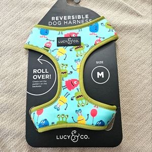 Lucy & Co. Monster Mingle Reversible Neoprene Dog Harness Size Medium
